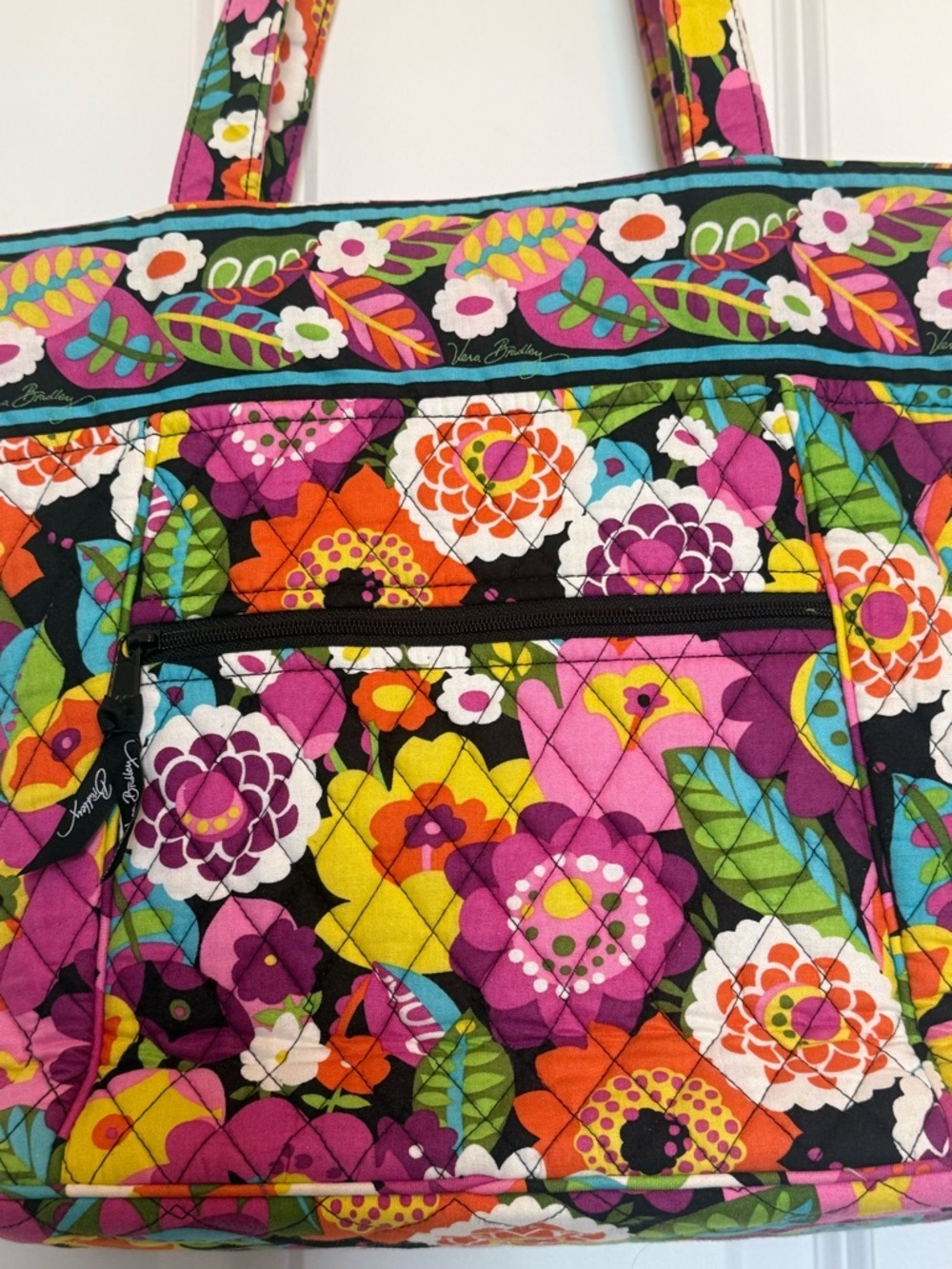 Vera Bradley VaVa Bloom Quilted Floral Tote Bag - Picture 5 of 10